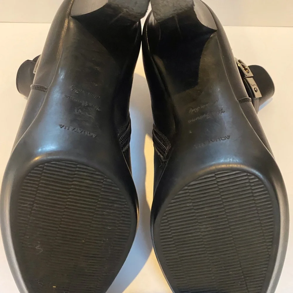 Aquatalia black ankle boot with buckle - Picture 3 of 13